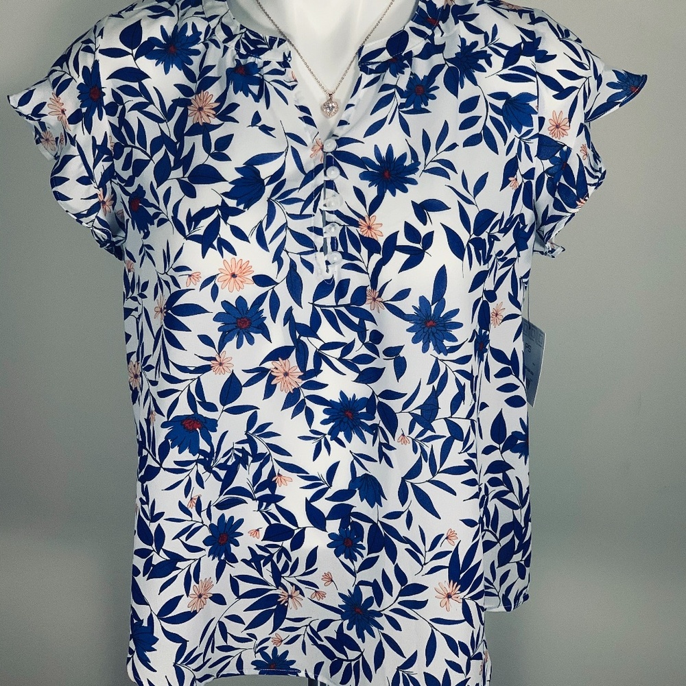 Liz Claiborne Floral Blouse NWT